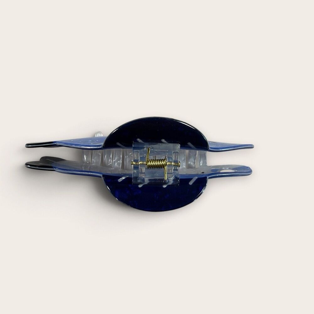 Sardine Fish Claw Hair Clip Blue Acetate Cartoon 4" New - Picture 2 of 5